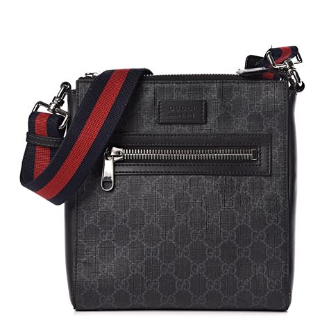 gucci supreme messenger bag black|gucci gg small messenger bag.